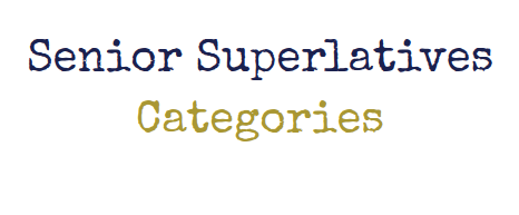 Senior Superlative Award Show Categories